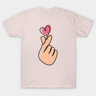 Kpop Finger Heart T-Shirt